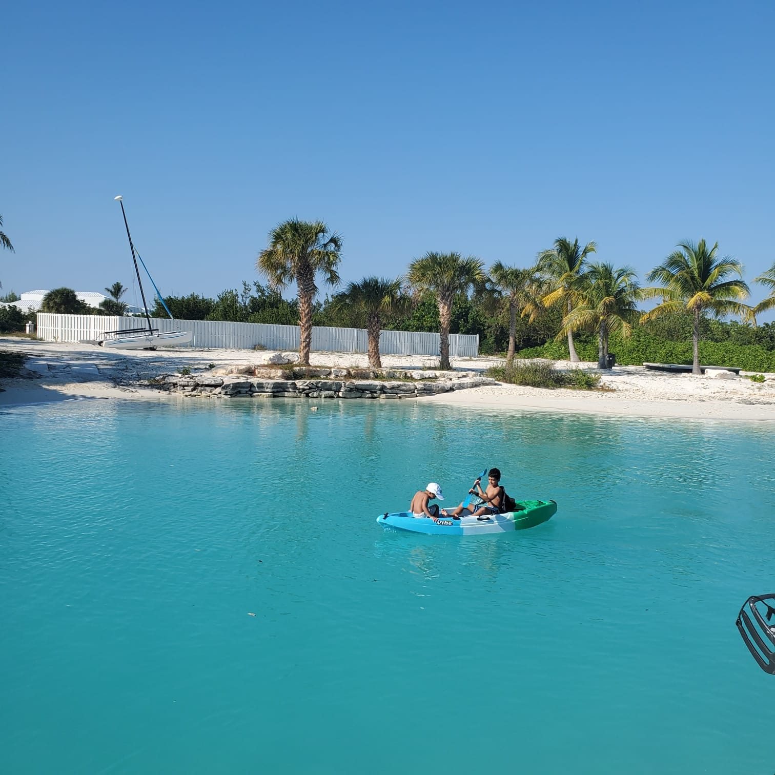 Kayaking in the channel off Flight Deck