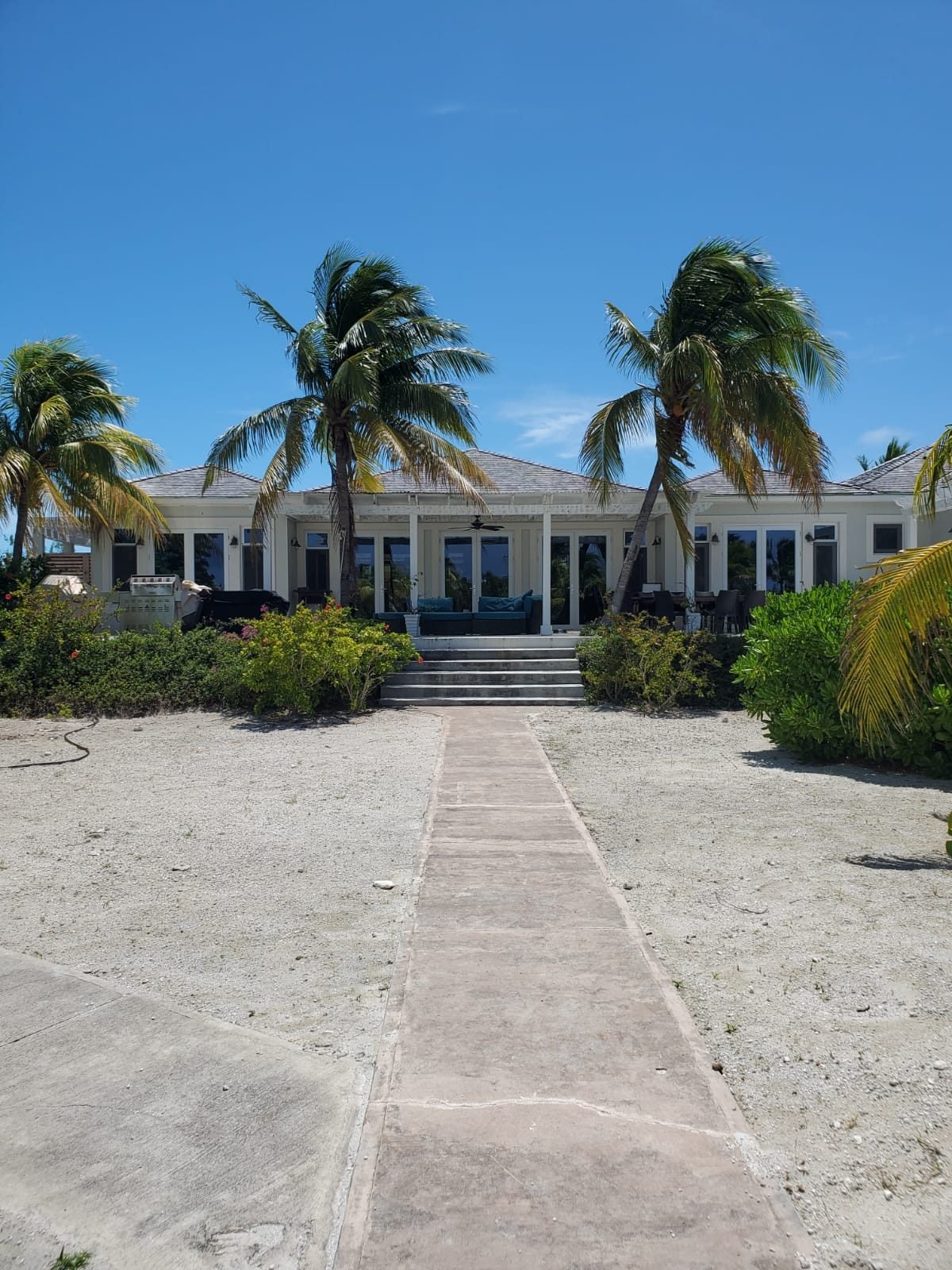 Flight Deck villa seen from the beach path
